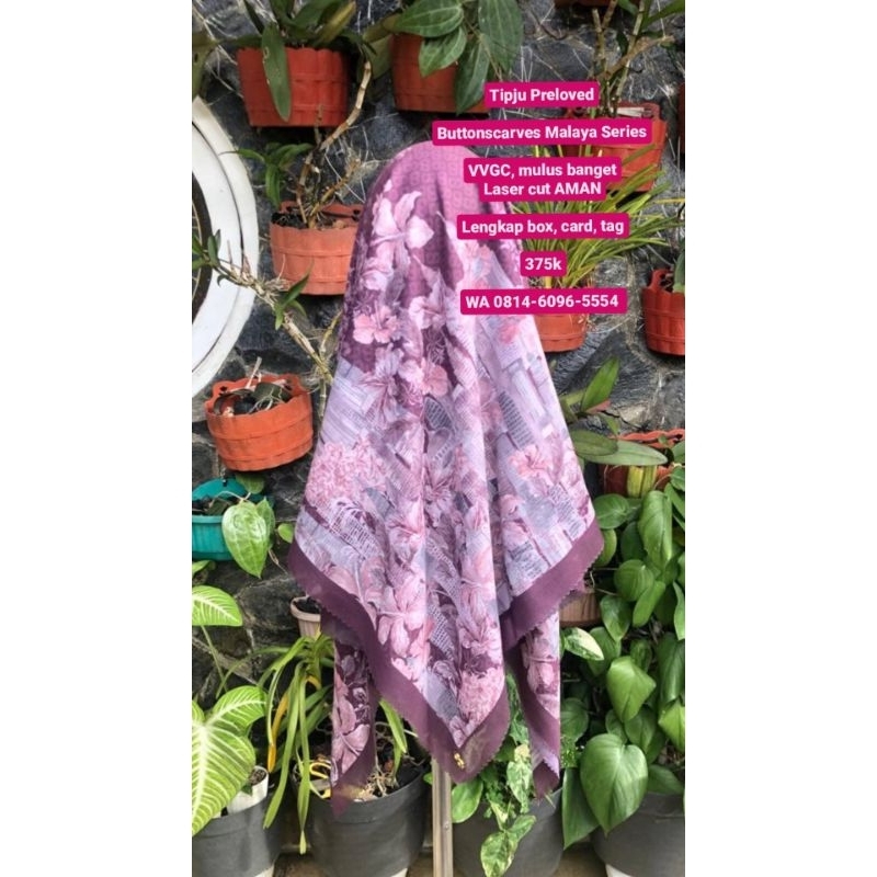 Preloved Buttonscarves Malaya Burgundy