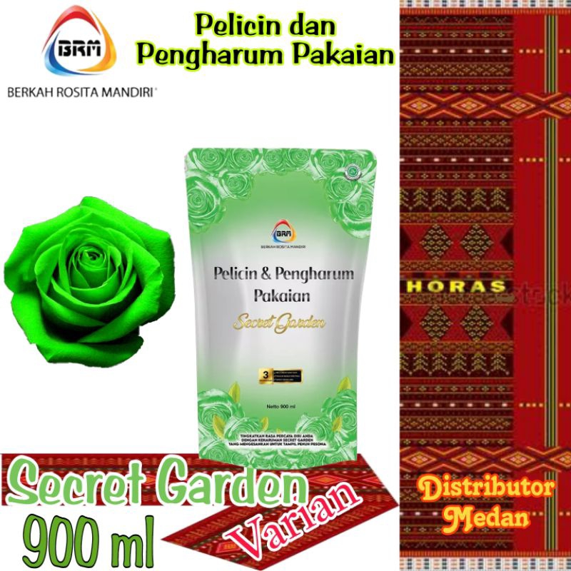 PROMO Pewangi Pakaian Mawar : BRM khusus Medan : Varian Secret Garden Hijau, Kemasan Refill Pouch