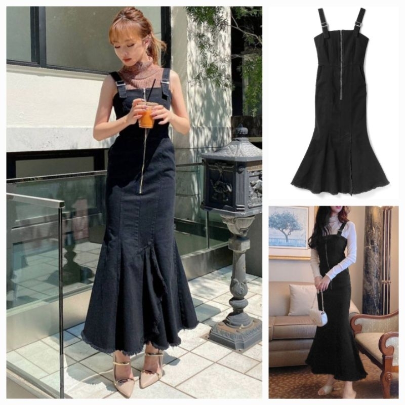 GRL mermaid denim dress
