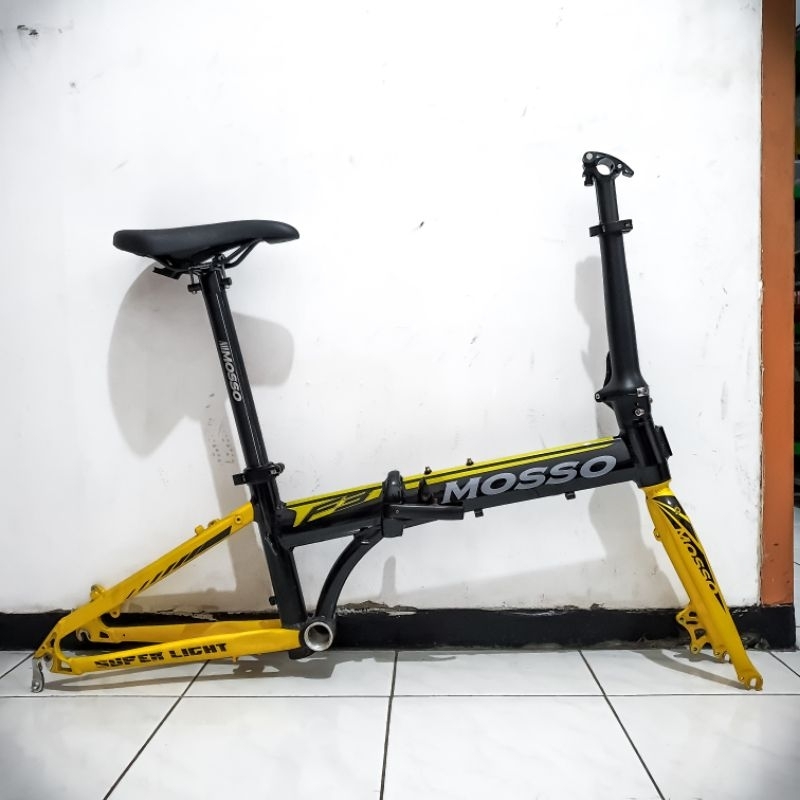 Frameset Sepeda Lipat Mosso F3 20 Inch Super Light Yellow Kuning