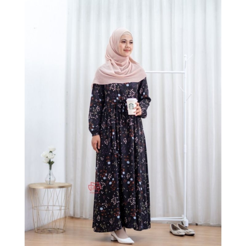 TERLARIS HANUM DRESS TERBARU BAHAN RAYON VISCOSE PREMIUM KEKINIAN BY MM FASHION