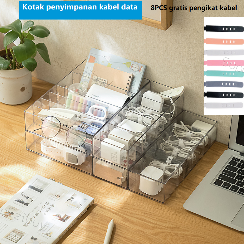 Kotak Organizer Kabel Charger Alat Tulis Perhiasan Aksesoris / Cable Accessories Jewelry Organizer Box