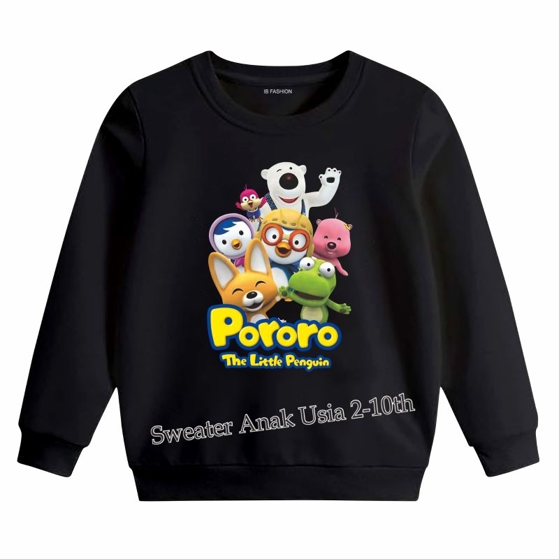 ((IB))SWEATER ANAK2 UNISEX/PORORO DIGITAL SABLON