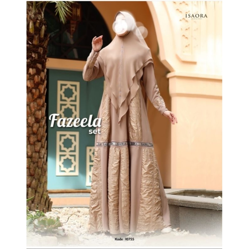 ISAORA SYARI TERBARU,SET FAZEELA BY ISAORA,SYARI BRANDED PREMIUM MEWAH,BUSANA MUSLIM FASHION,EXCLUSI