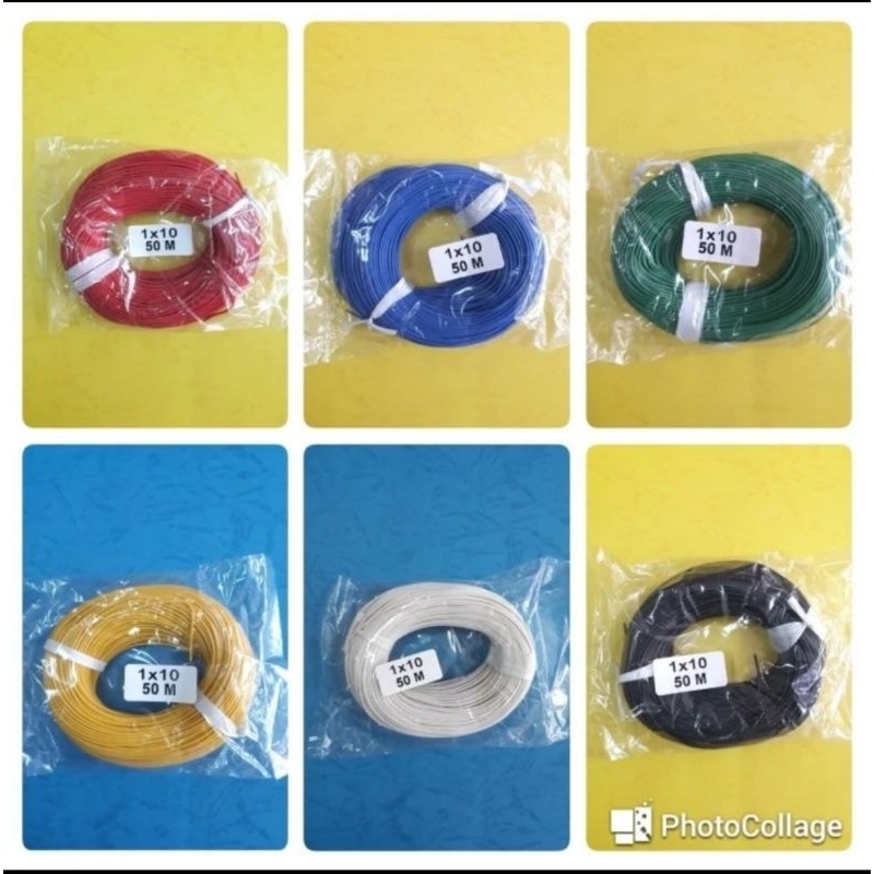 Kabel 1x10 Serabut Tembaga  jual per/rol panjang 50meter