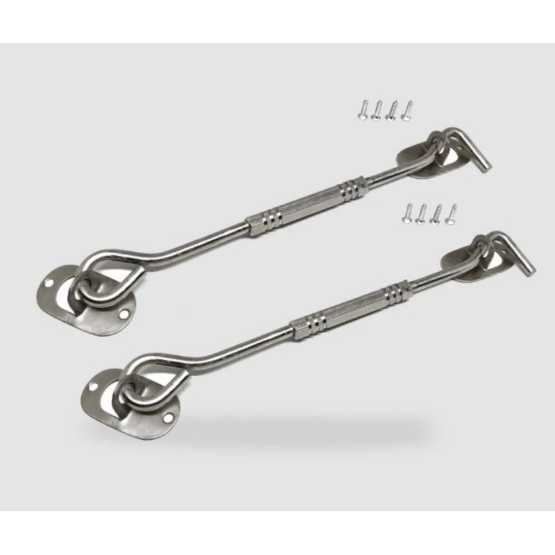 Auto Hak Angin Silver Lamskar Stainless Penahan Cantolan Pengain Jendela