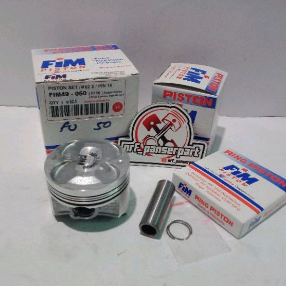 PISTON KIT SEHER SET RING SUZUKI SATRIA FU 150 OS/OVER SIZE  STANDAR 50 100 150 200 (62/62,5/63 /63,