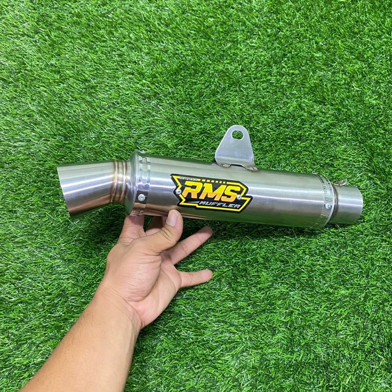 rms muffler bulat drag samlong pangkon atas sarangan full dan bor inlet 38 dan 50