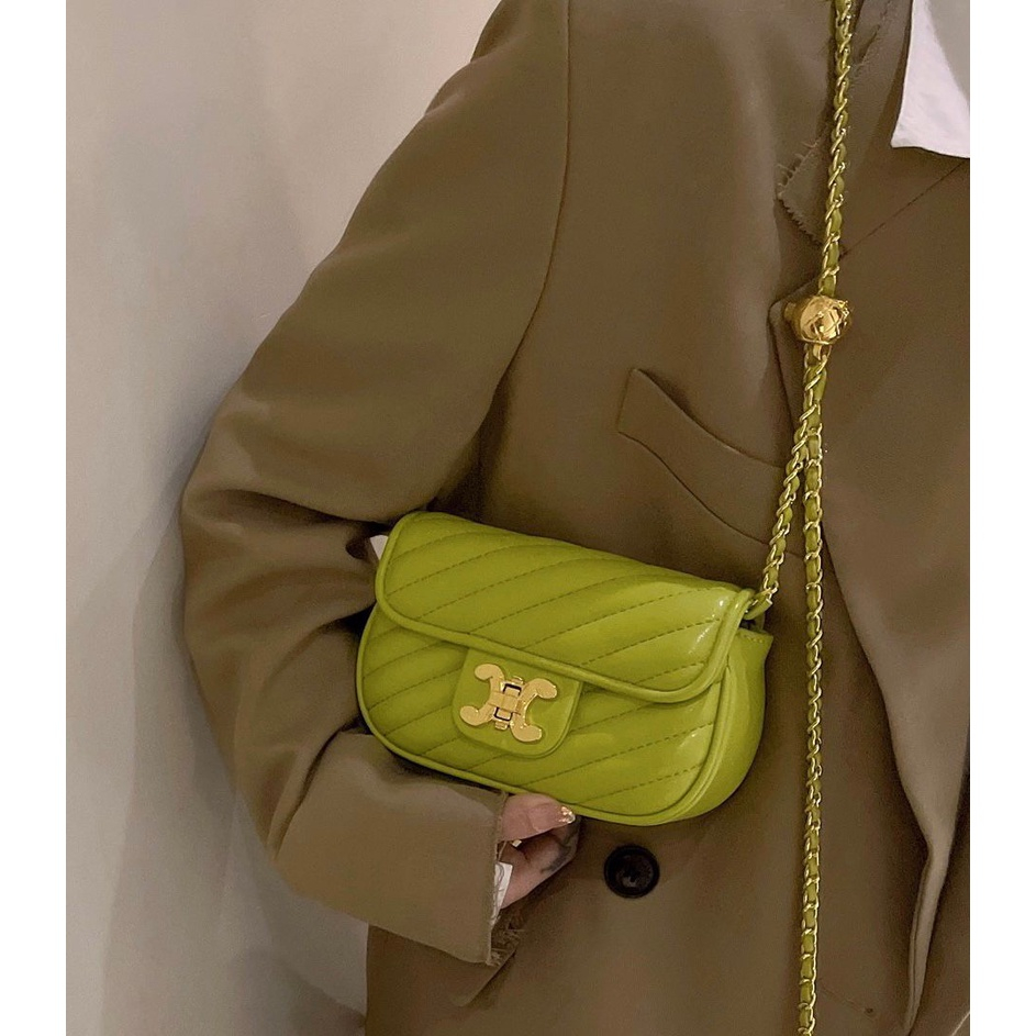 Tas Selempang Kulit Wanita Dompet Hp Cewek Rantai Luxury Mini Bag JS 8156