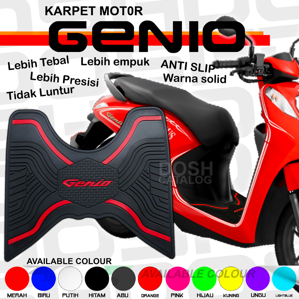 VARIASI MOTOR GENIO KARPET MOTOR GENIO KARPET GENIO PIJAKAN KAKI MOTOR GENIO