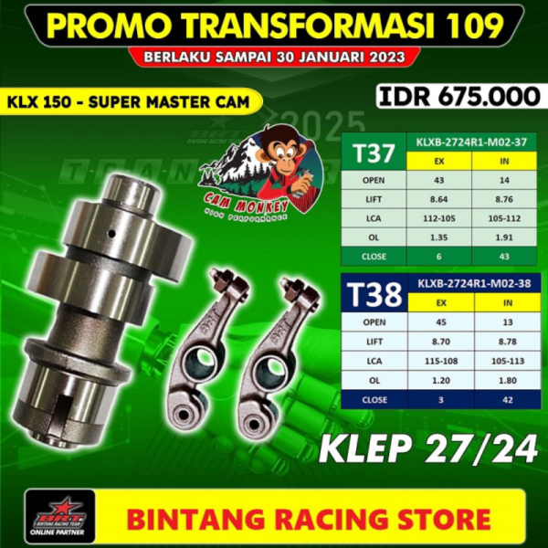 {Sparepart} Noken As BRT Kawasaki KLX 150  Roller Rocker Arm - T37 Limited