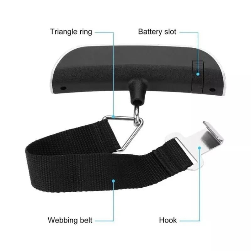 ( TERMASUK BATERAI ) Timbangan Koper Gantung Digital Elektrik 50KG / Travel Luggage Lugagge Scale Bagasi Tas