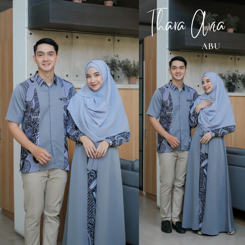 Baju Muslim Gamis Thara Avia Batik Couple
