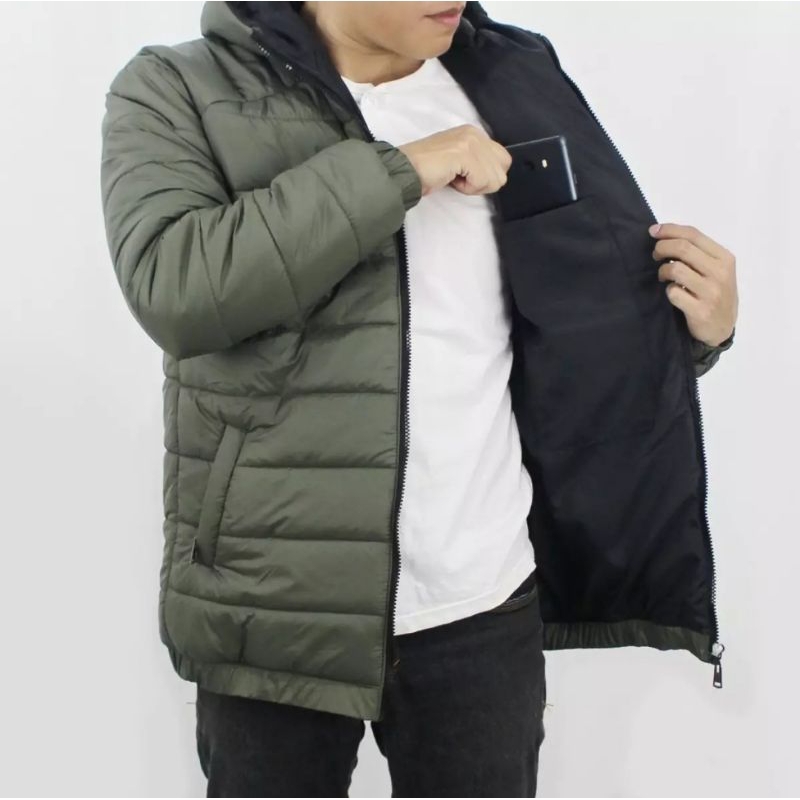 Jaket Puffer Metalik