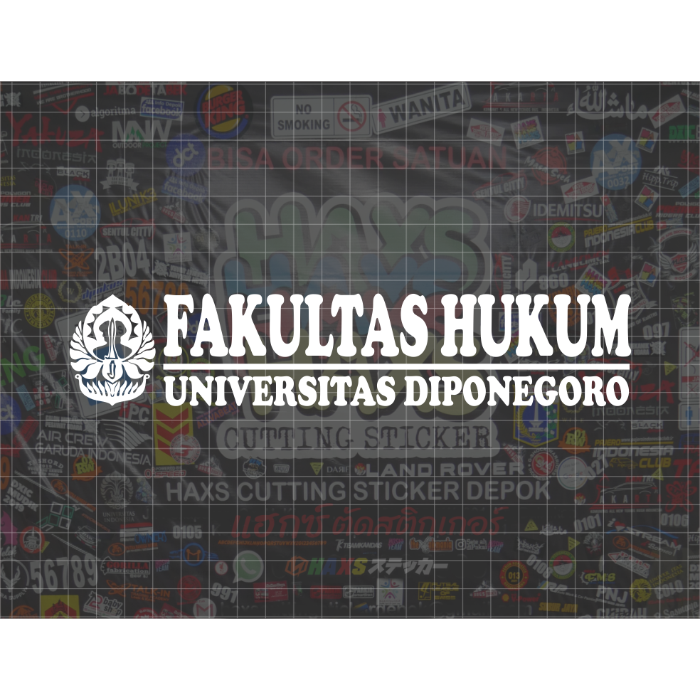 Cutting Sticker Fakultas Hukum Undip ukuran 20 x 4