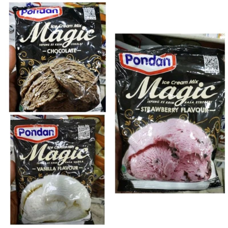 

Pondan ice cream magic bubuk es krim siap pakai sachet 75gr eskrim icecream