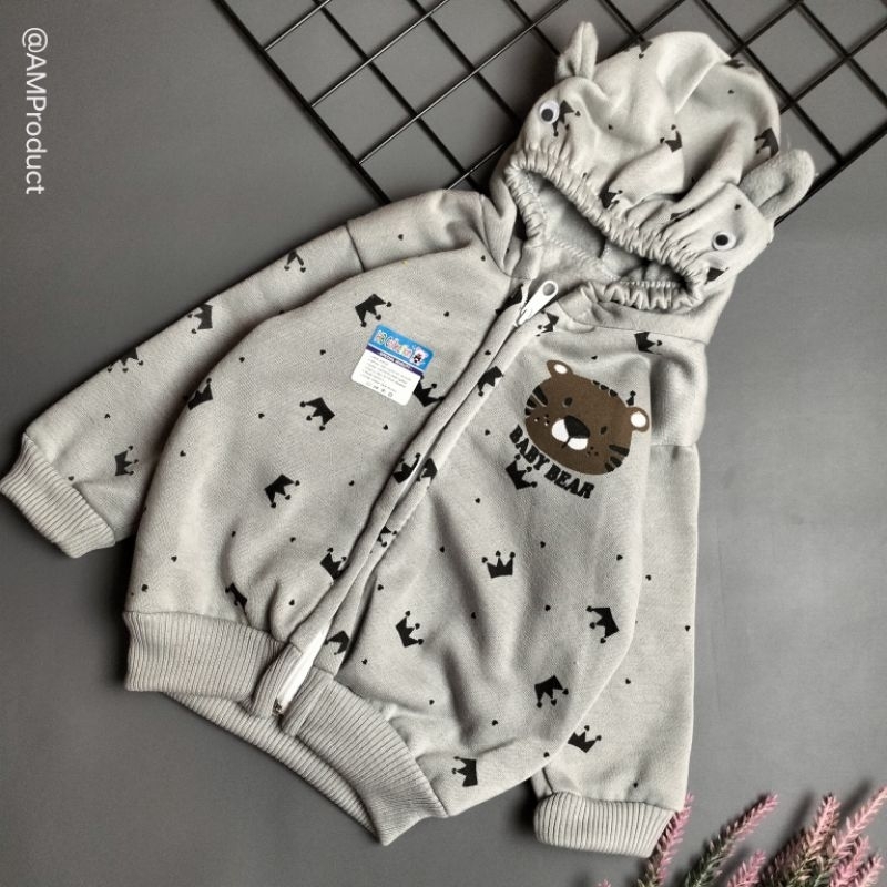 jaket bayi 3-12 bln motif crown