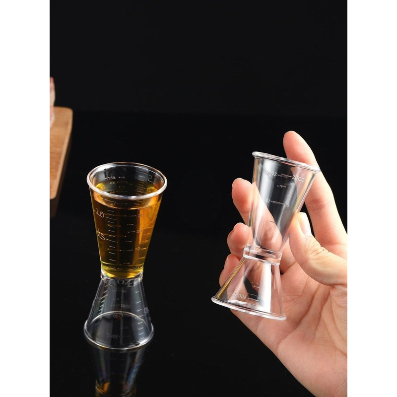 Jigger Measure Cup Gelas Ukur Plastik Gelas Takar Takaran Transparan Minuman Bagus 10/20ML 20/40ML