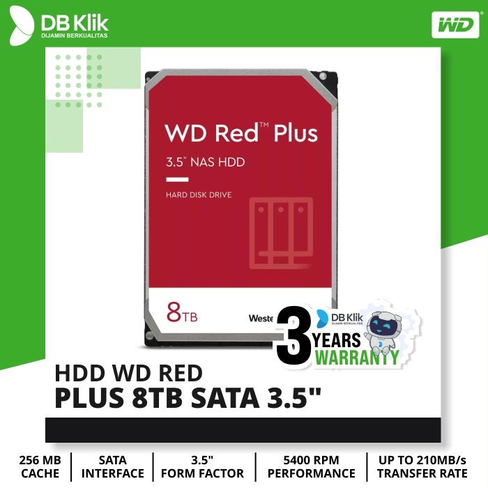 Harddisk HDD WDC 8TB SATA RED - Hardisk WD RED 8TB 3.5 Inch SATA