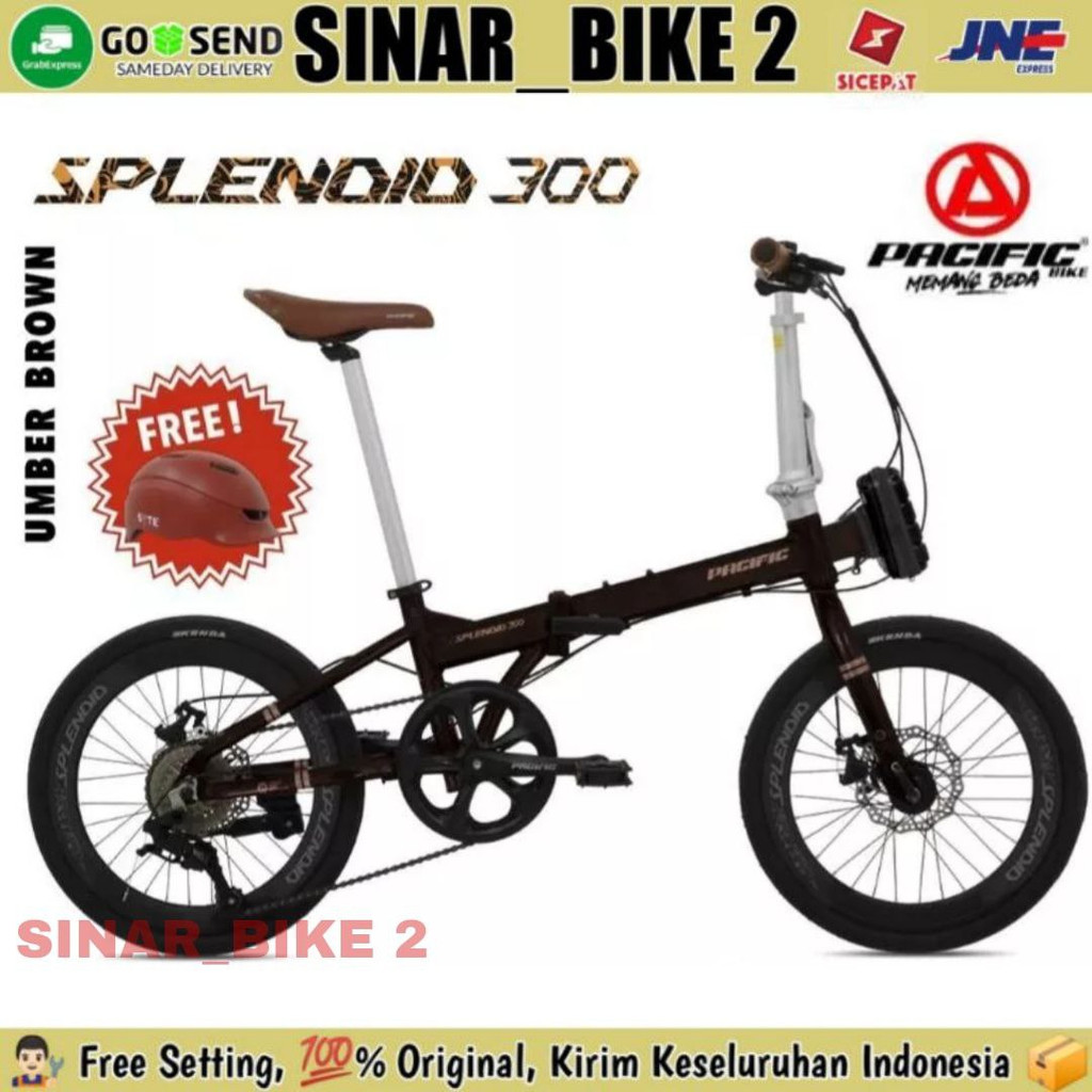 Sepeda Lipat 20 Inch EXOTIC EXPLORE 150 Alloy 9 Speed Rem Cakram &amp; 20 Inch PACIFIC SPLENDID 300 Alloy 8 Speed Rem