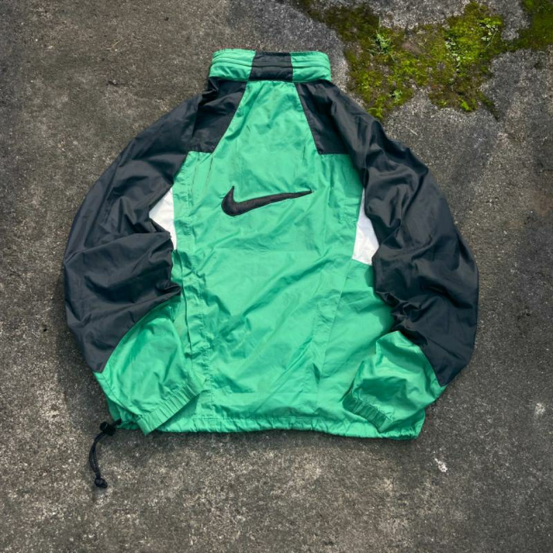 windbreaker jacket nike vintage big swoosh color block | nike big logo | nike vintage | jacket vinta