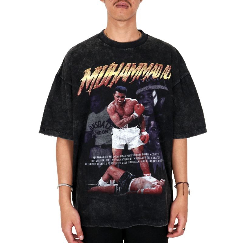 Kaos Oversize Muhammad Ali Washed Toxic1805