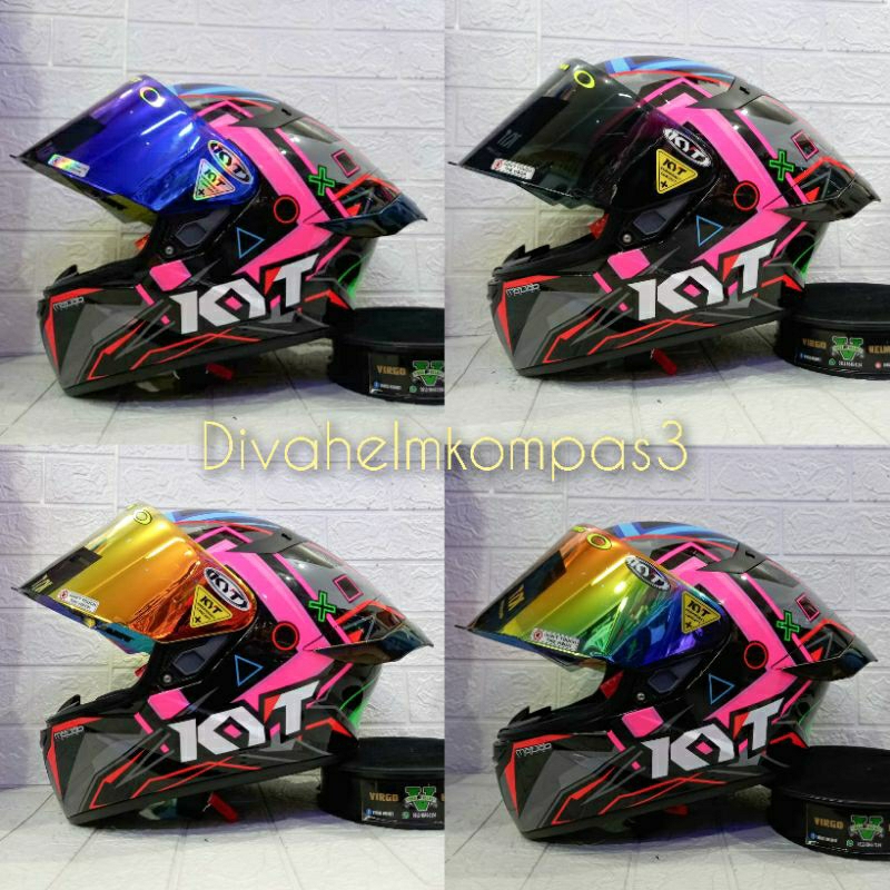 HELM KYT TT COURSE MOTIF RATTHAPARK PLAY REPLIKA PAKET GANTENG|KYT TTC MOTIF