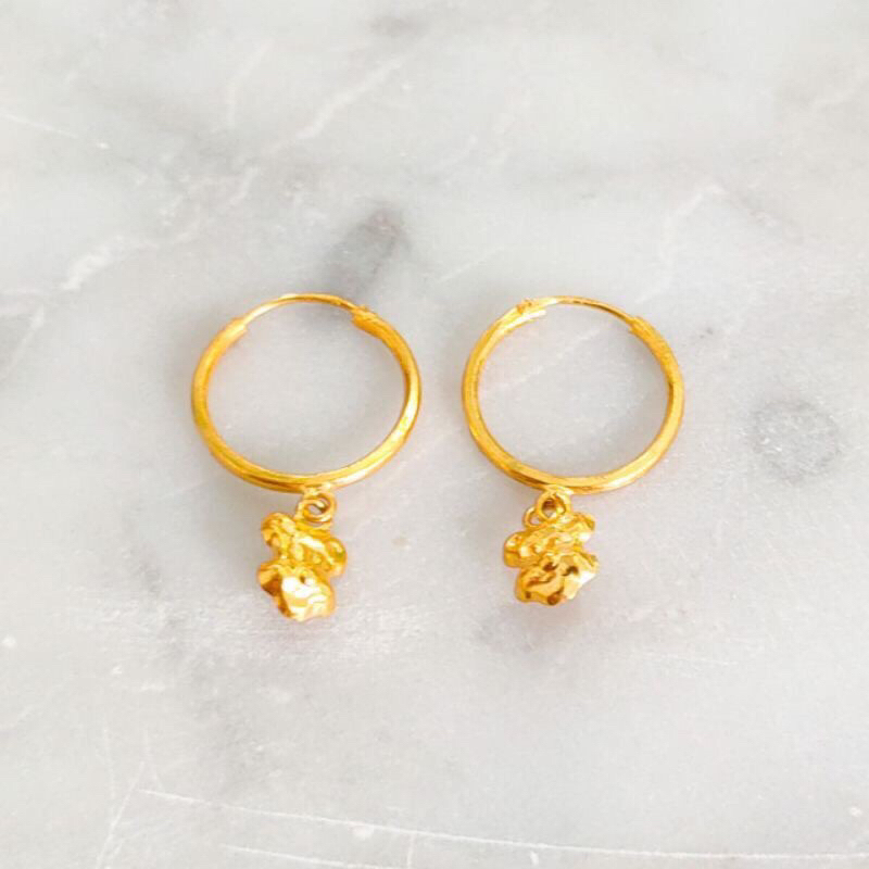 Anting Model mickey elegant emas asli