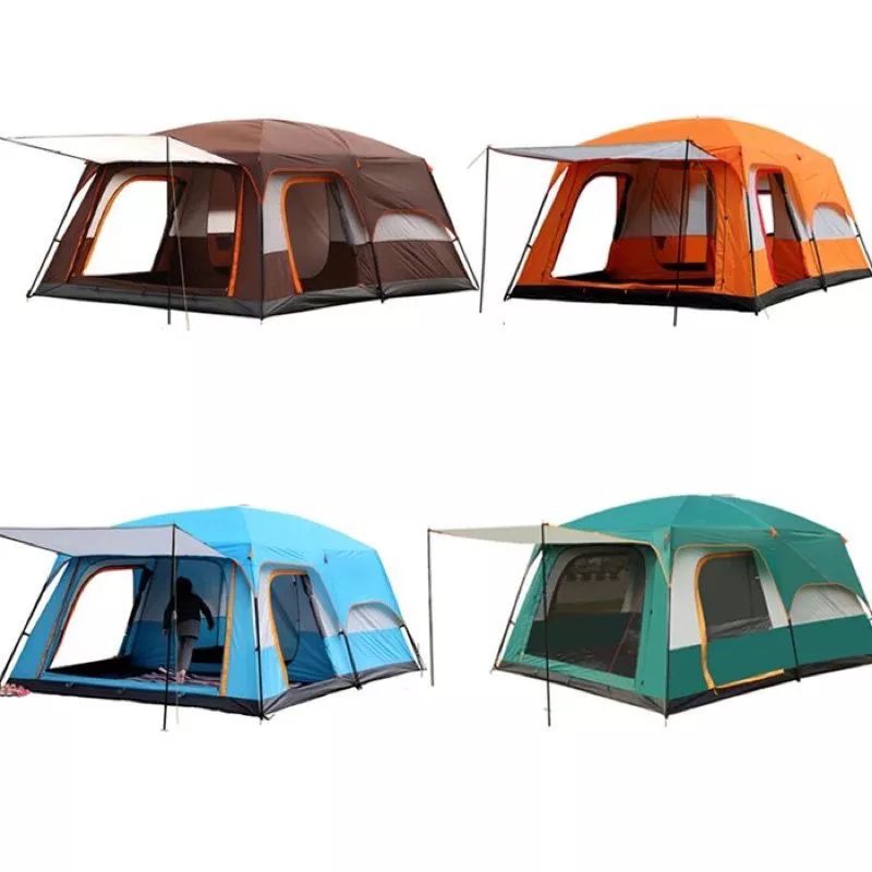 tenda camel camping 10-12 orang atau 4-6orang dua kamar dobel layar ukuran besar430#308#