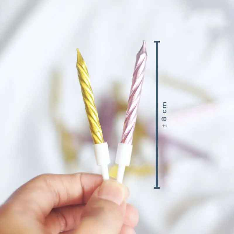 Lilin Magic / Lilin Ulang Tahun / Lilin Ajaib Gold / Isi 10pcs