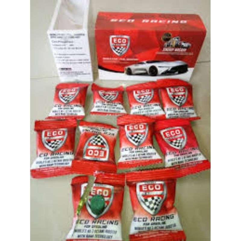 1 BOX ISI 10 PCS ECO RACING MOBIL BENSIN SEMUA JENIS MOBIL BENSIN