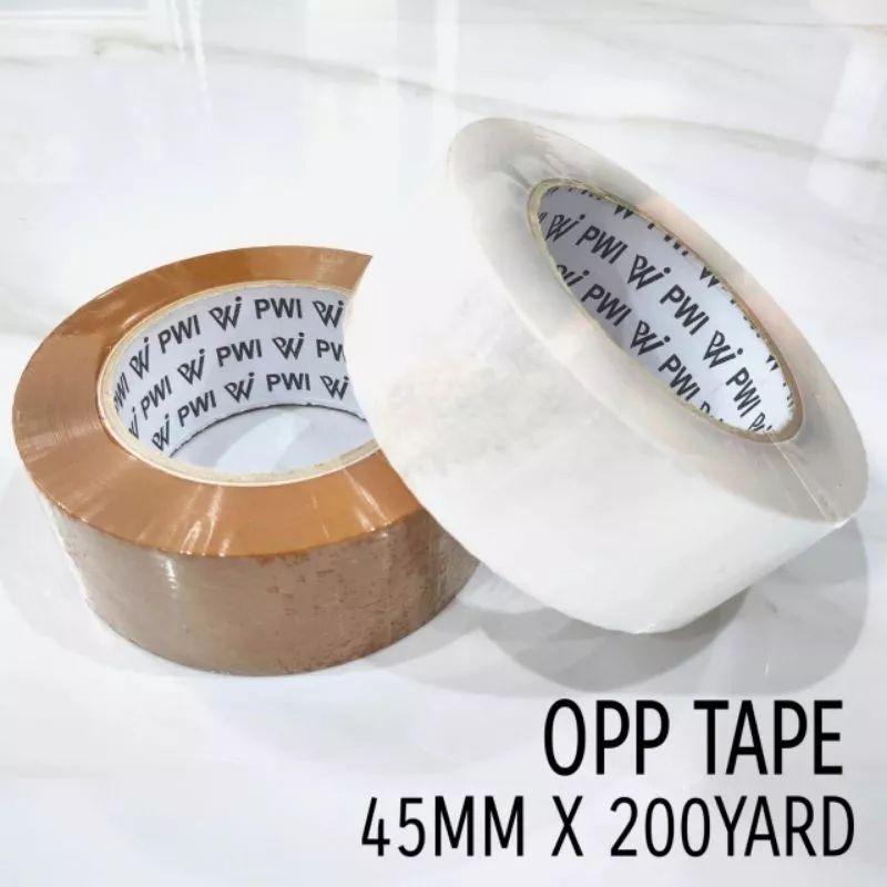 

PWI OPP tape lakban 2 inch coklat bening 45mmx200yard