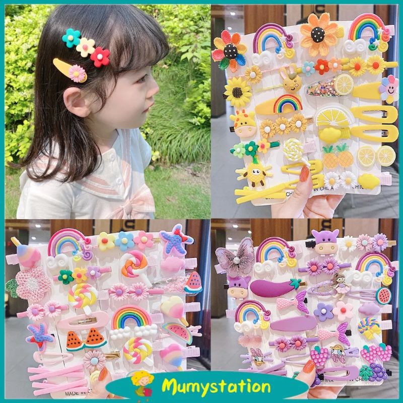 [rumahbayipdg] Jepit rambut anak Korea import 14 pcs || terbaru high quality