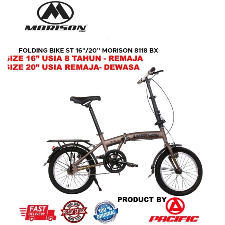 Sepeda Lipat 16 inch dan 20 Inch Murah/Folding/Morison 1 Sp By Pacific/Morison 8118