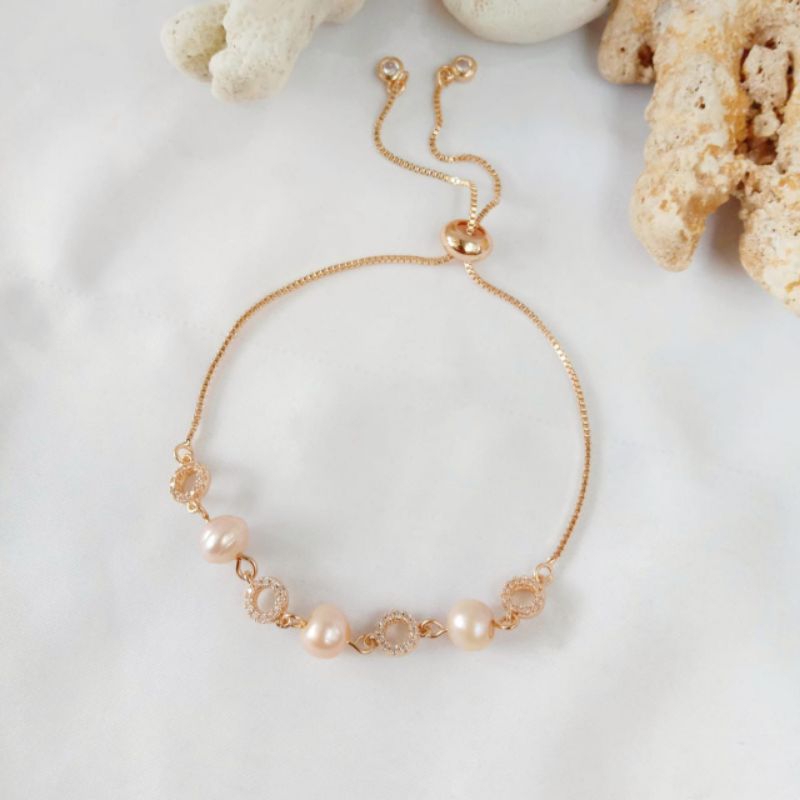 gelang serut mutiara asli lombok || gelang serut mutiara