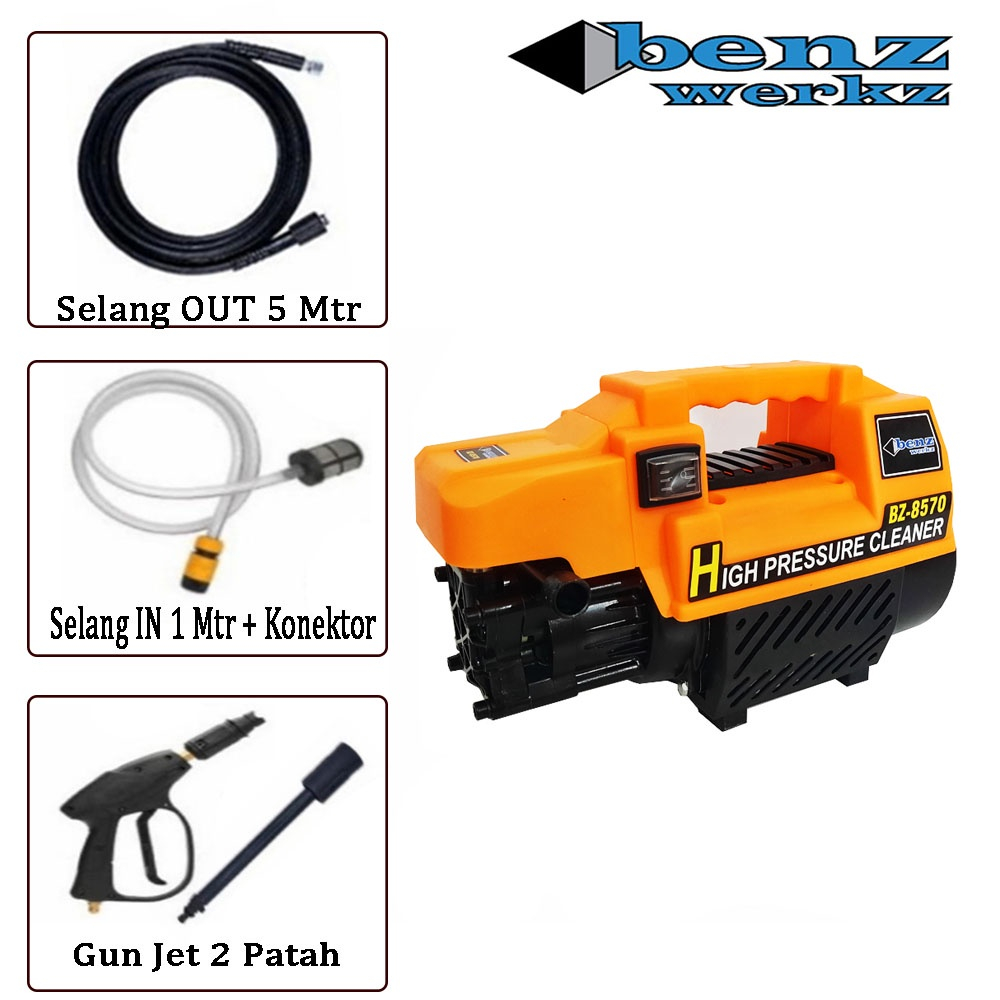 BENZ Alat Mesin Cuci Motor Mobil AC / Jet Cleaner BZ 8570 Mesin Cuci Mobil / Jet Cleaner High Pressure BZ-8570