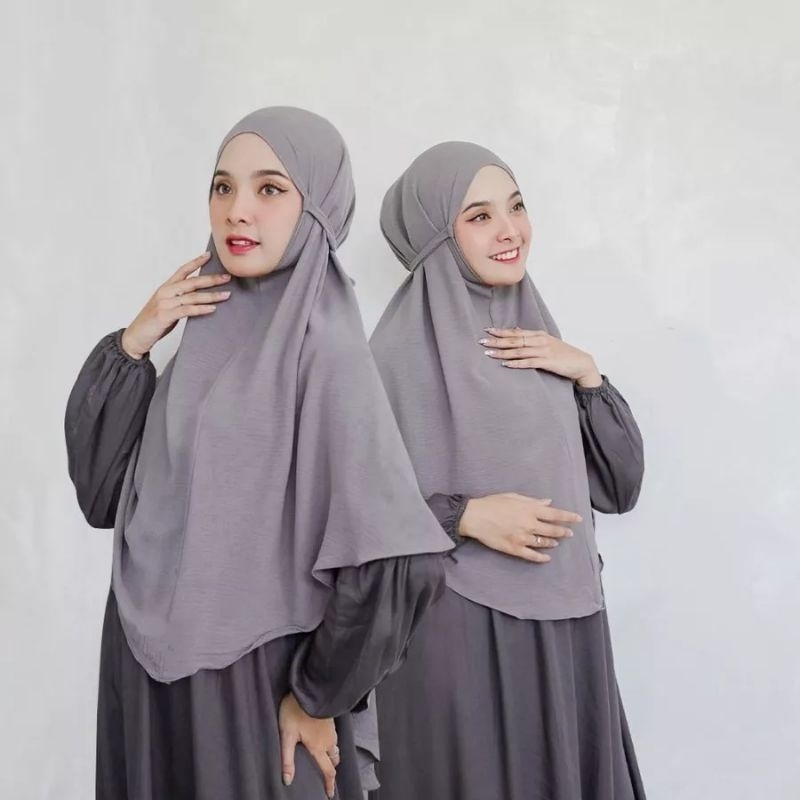 Bergo Kerudung Jumbo Crinkle