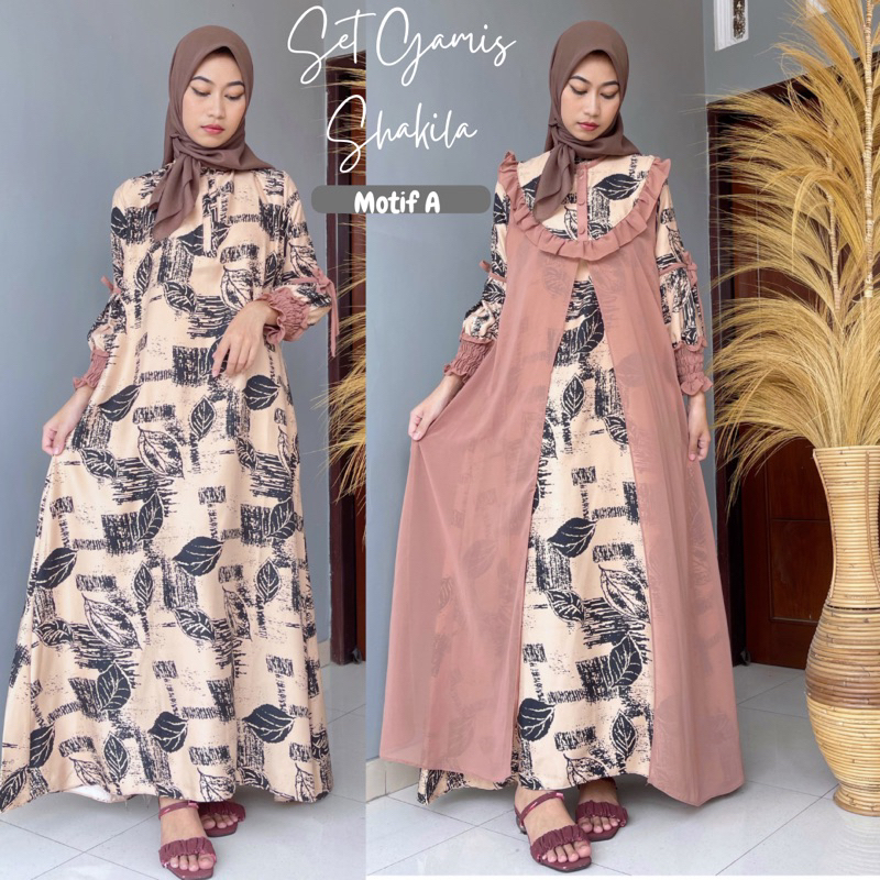 Dress Shakila Set Busui dan panjang