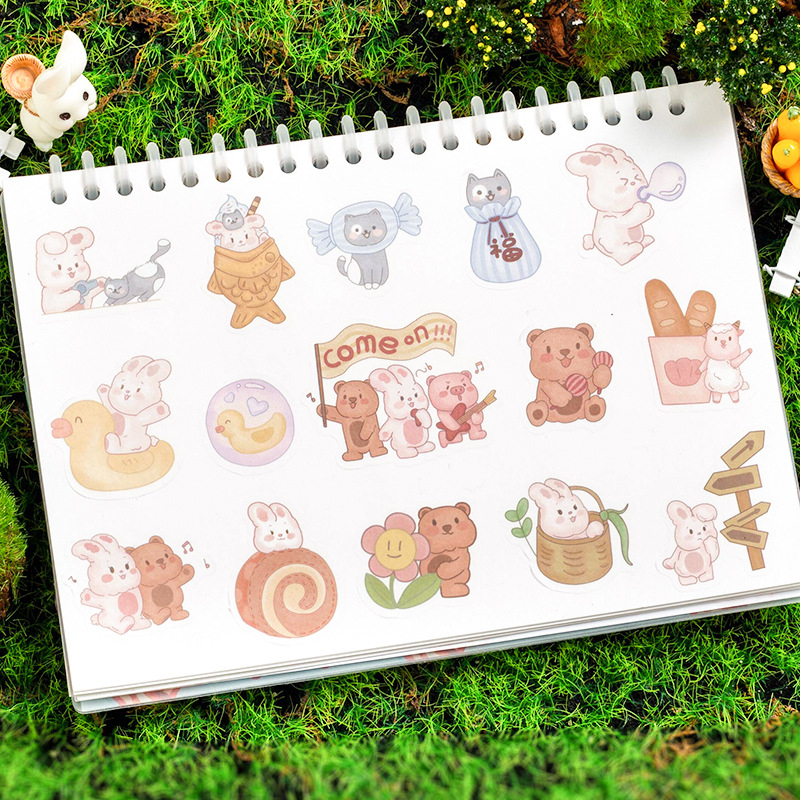 

Story of Cute Rabbit Washi Flake Stickers / Sticker Stiker Tempel Gambar Lucu / Diary Deco Sticker