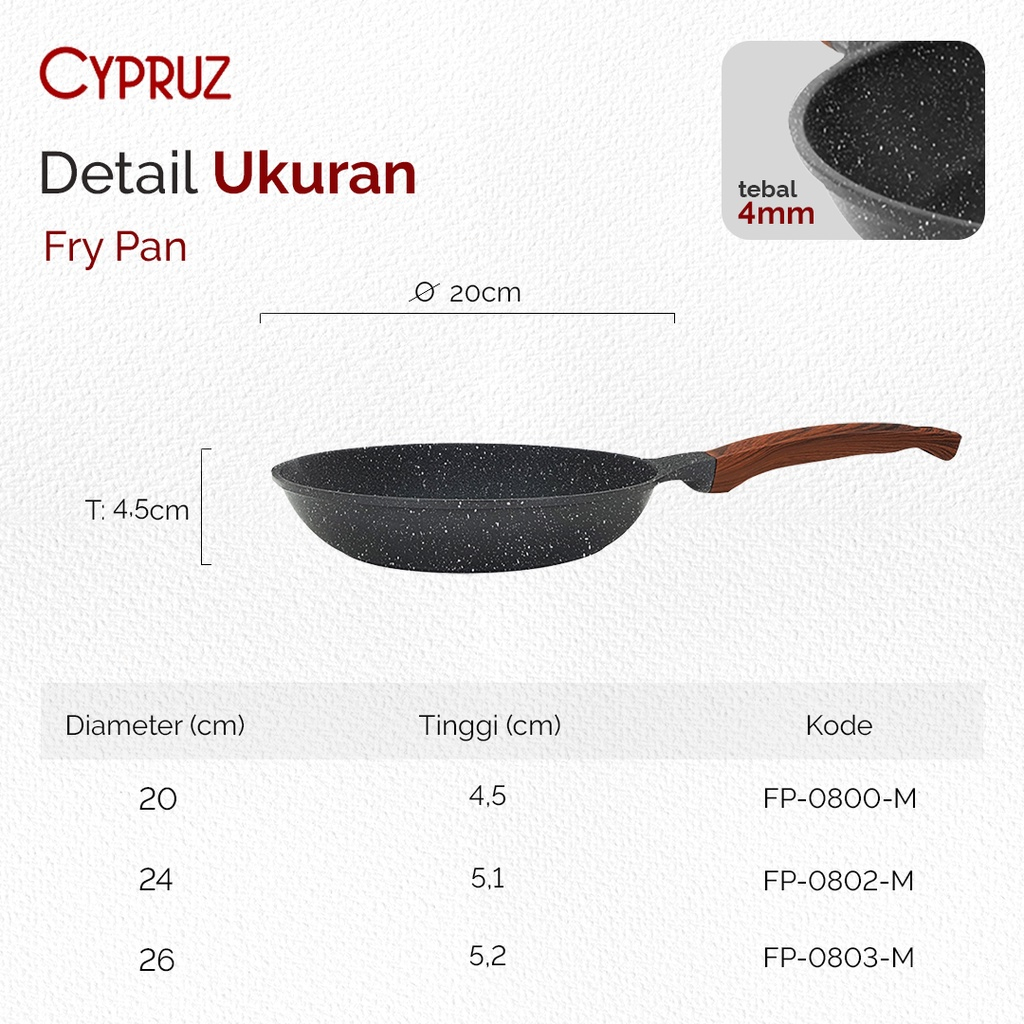 Cypruz DieCast MARBLE: Fry Pan