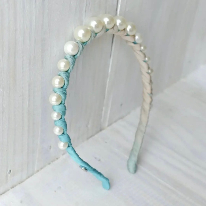 Handmadepita x mmehuillet mili pearl skinny bando seasand sea sand rambut handmade hand made pita ki