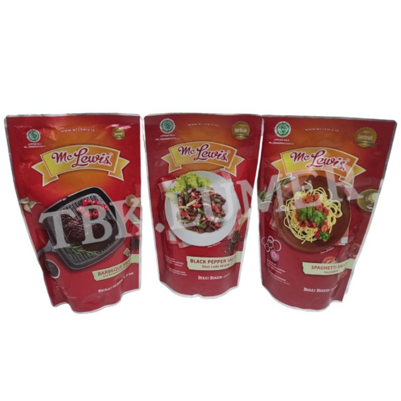 

MC LEWIS SAUS BARBEQUE/BLACKPAPPER/SPAGHETTI 310gr