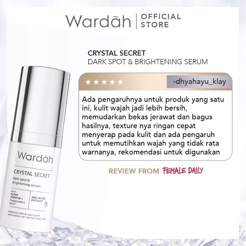 Wardah Crystal Secret Dark Spot &amp; Brightening Serum 20ML