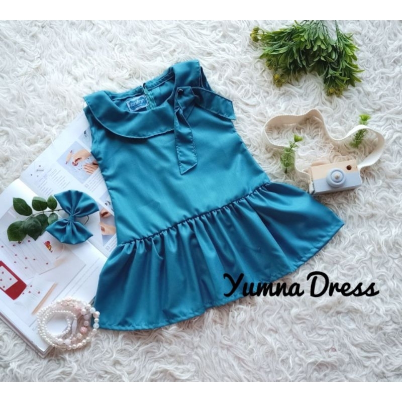 YUMNA DRESS WARNA TOSCA/BAJU MINI DRES L/DRES MINI ANAK PEREMPUAN/DRES ANAK KATUN/DRES SIMPEL/DRES K