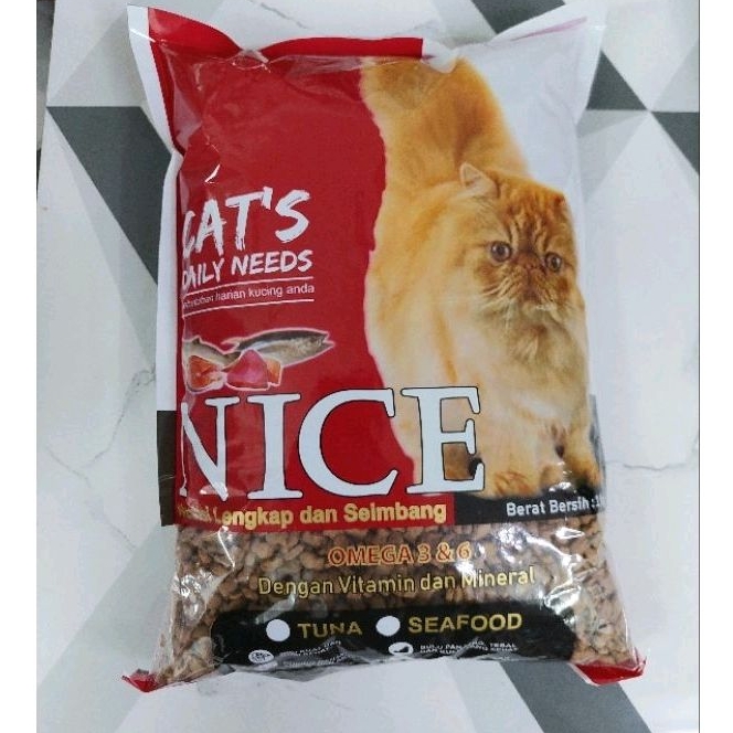 NICE 1KG | Makanan Kucing Adult | Cat Food Ekonomis