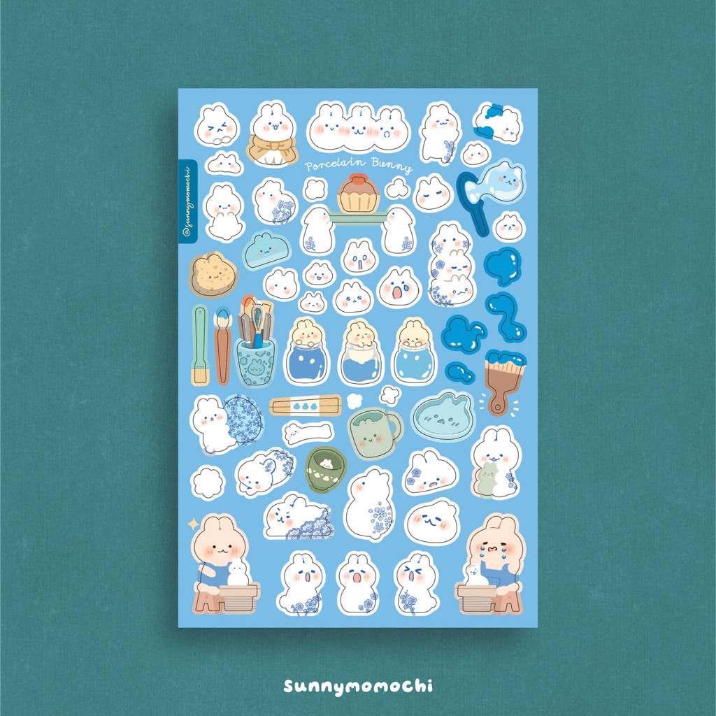 

Porcelain Bunny Sticker | sunnymomochi