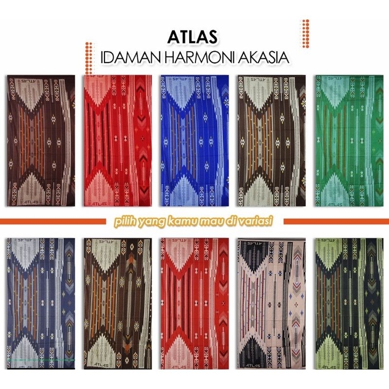SARUNG ATLAS IDAMAN HARMONI AKASIA MOTIF BHS SGF SGE GROSIR