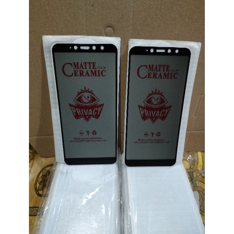 TG Tempered Glass Xiaomi Redmi S2 Anti Gores Matte Privacy Ceramic Spy