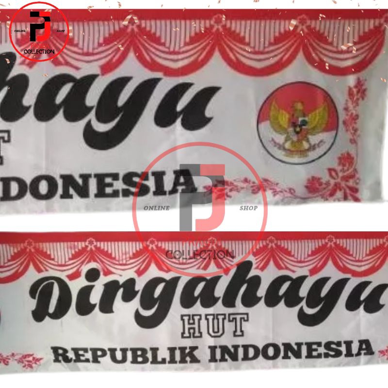 Bendera merah putih panjang bendera Indonesia garuda bendera gapura bendera gang