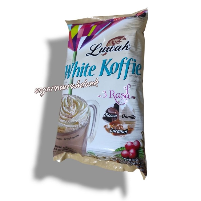 

Luwak White Koffie 3 Rasa 20 gr x 10 sachet kopi instant coffee